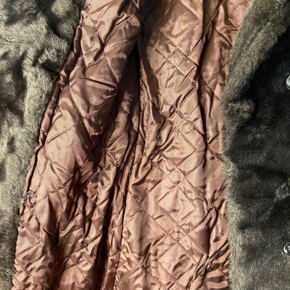 Vintage Black Faux Fur Coat - Picture 3 of 5
